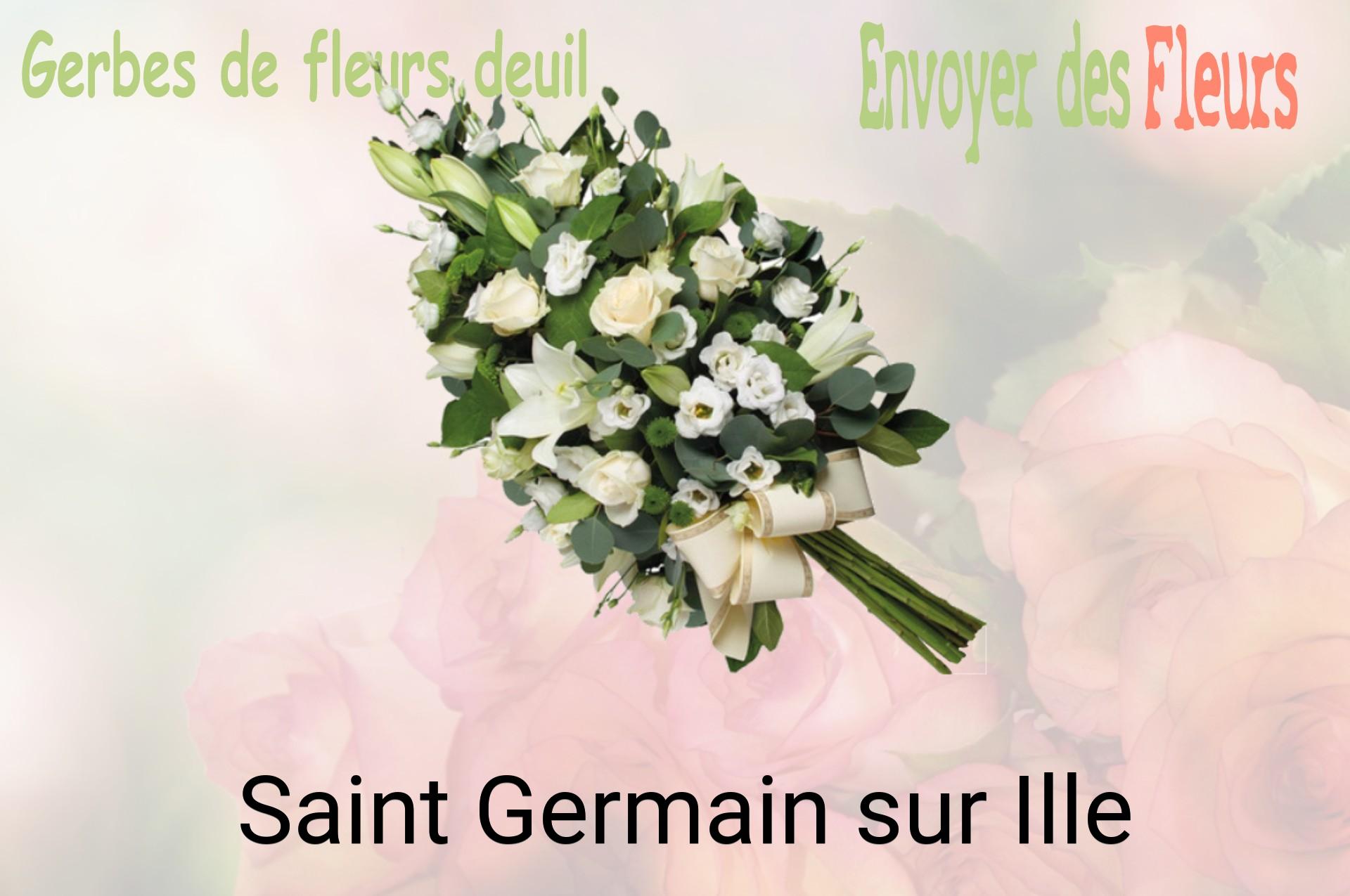 Gerbe de fleurs de deuil livrée à Saint-Germain-sur-Ille
